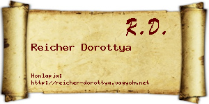 Reicher Dorottya névjegykártya